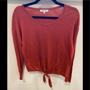 Madewell long sleeve tie front